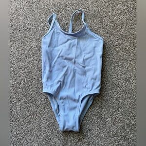 Old Navy Light Blue Ribbed One-Piece Swimsuit